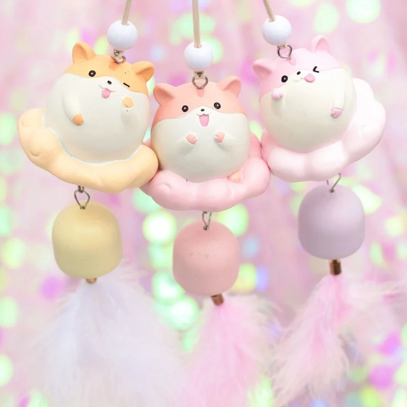 Cute Hamster Dolls Hanging Ornament for Home Decoration Nordic Hamster Wind Chime Key Chain Money Box for Kids Birthday Gift
Cute Hamster Dolls Hanging Ornament for Home Decoration Nordic Hamster Wind Chime Key Chain Money Box for Kids Birthday Gift