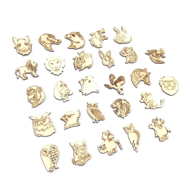 25pcs Mixed Pattern Animals Wood Slices DIY Handicrafts Unfinished Wooden Ornaments Scrapbooking Art Handicraft Home Decor
25pcs Mixed Pattern Animals Wood Slices DIY Handicrafts Unfinished Wooden Ornaments Scrapbooking Art Handicraft Home Decor