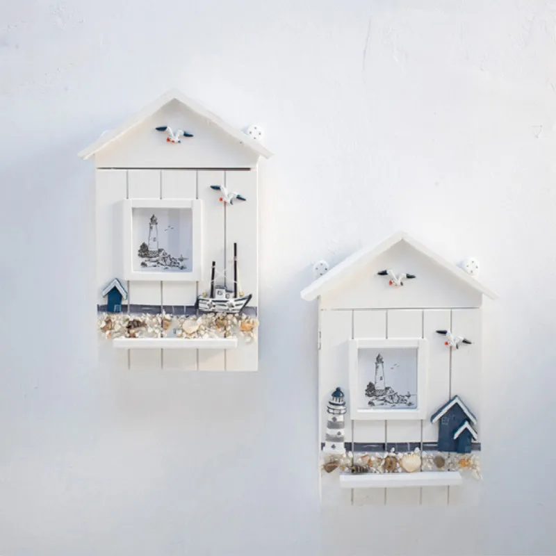 Wall-mounted Mediterranean Style Solid Wood Key Box Living Room Key Box Cabinet Sea Bird Sea Tower Decoration Room Key Storage
Wall-mounted Mediterranean Style Solid Wood Key Box Living Room Key Box Cabinet Sea Bird Sea Tower Decoration Room Key Storage