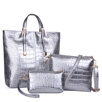 Crocodile Pattern Composite Handbags 3 Pieces Set Fashion Women Big Capacity High Quality Female Shoulder Bags Gold Silver Black
Crocodile Pattern Composite Handbags 3 Pieces Set Fashion Women Big Capacity High Quality Female Shoulder Bags Gold Silver Black