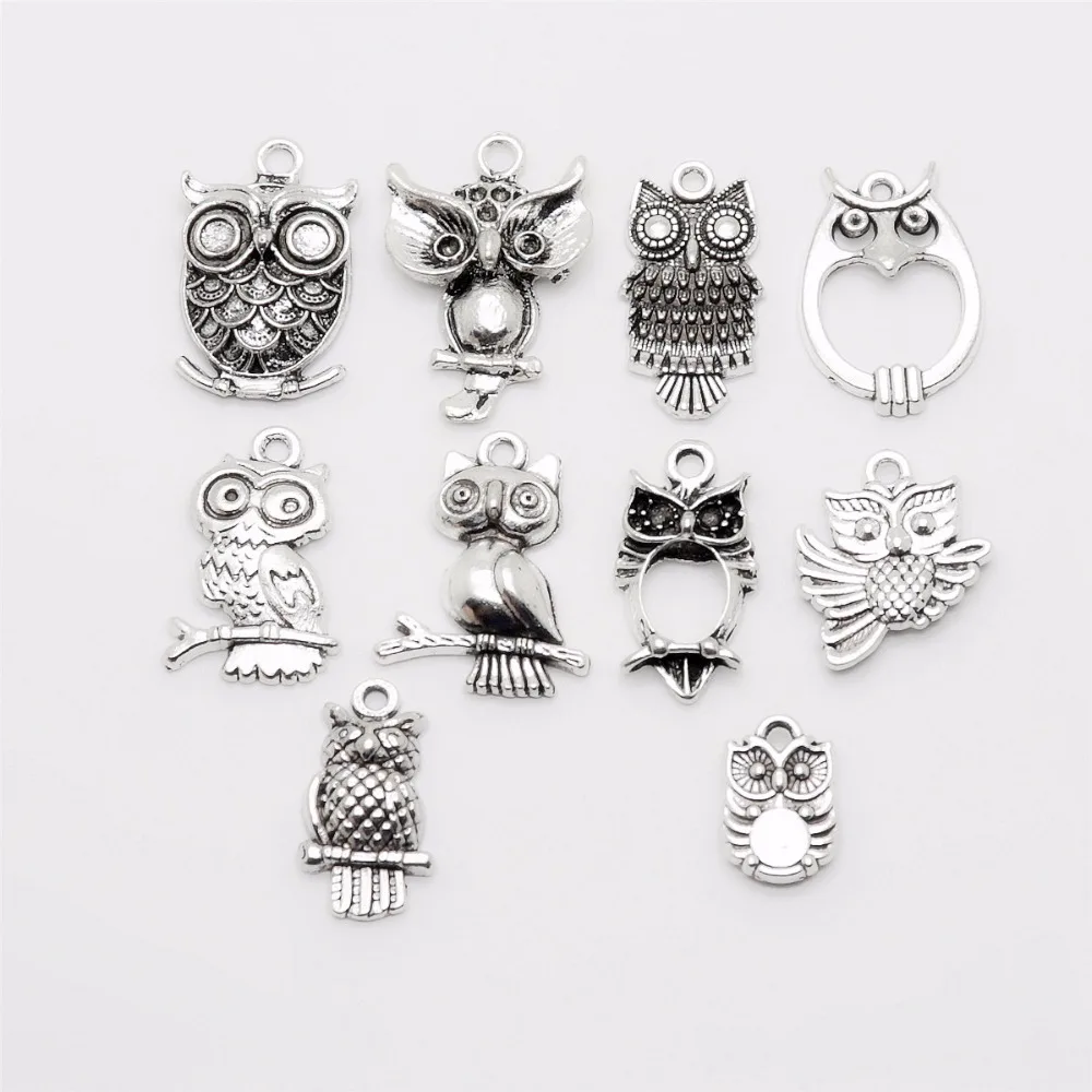Mix 50pcs Vintage Silver Owl Charms fit European Bracelets Necklace Pendant DIY Metal Jewelry Making
Mix 50pcs Vintage Silver Owl Charms fit European Bracelets Necklace Pendant DIY Metal Jewelry Making