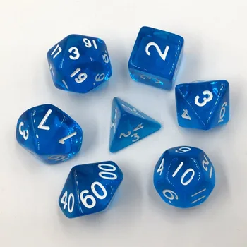 Rollooo Dice 7-Dice Set High Quality Translucent Blue Polyhedral Role Playing Dice D4 D6 D8 D10 D% D12 D20
Rollooo Dice 7-Dice Set High Quality Translucent Blue Polyhedral Role Playing Dice D4 D6 D8 D10 D% D12 D20