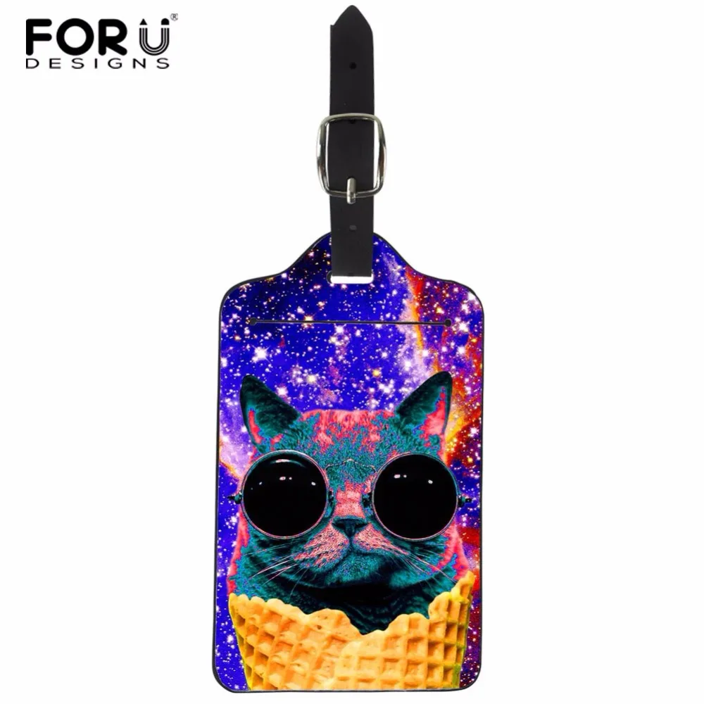 FORUDESIGNS Galaxy Cat Printed PU Leather Luggage Tag Travel Suitcase Baggage Travel Bag Boarding Tag Address Label Name ID Tags
FORUDESIGNS Galaxy Cat Printed PU Leather Luggage Tag Travel Suitcase Baggage Travel Bag Boarding Tag Address Label Name ID Tags