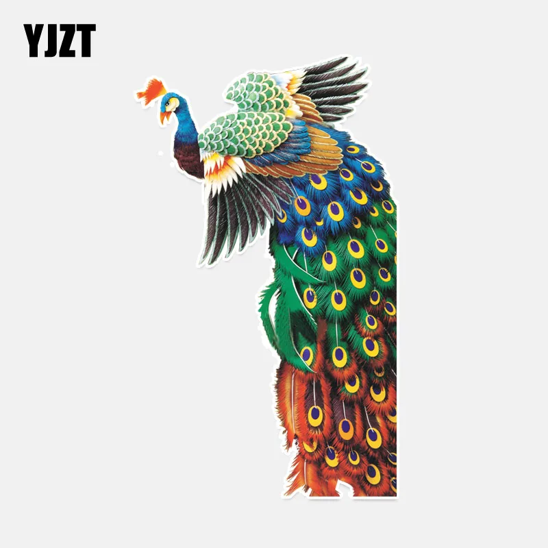 YJZT 9.6*16.1CM Fashion Birds Peacock Decor Car Sticker Silhouette Accessories Personalized Graphic 11A0032 | Автомобили и