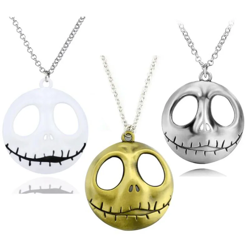 10pcs/lot Movie Jewelry Skull Head Skellington Pendant Necklace The Nightmare Before Christmas Pumpkin King Santa Jack For Men
10pcs/lot Movie Jewelry Skull Head Skellington Pendant Necklace The Nightmare Before Christmas Pumpkin King Santa Jack For Men