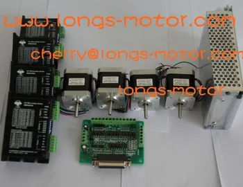 4Axis Nema17 stepper motor with 75oz-in & 0.4A,6wires,12-36VDC,128 stepper motor driver DM420A for Cnc Router/Mill
4Axis Nema17 stepper motor with 75oz-in & 0.4A,6wires,12-36VDC,128 stepper motor driver DM420A for Cnc Router/Mill