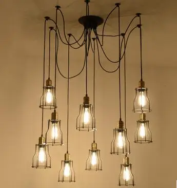 new American vintage iron pendent lamp with LED E27 bulb for dining room living room A002
new American vintage iron pendent lamp with LED E27 bulb for dining room living room A002
