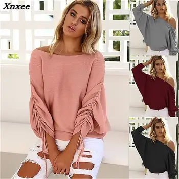 New Fashion Women Casual Knitting Sexy Off Shoulder Long Sleeve Sweater Loose Pink Black Wine Red Sweater Autumn Sweater
New Fashion Women Casual Knitting Sexy Off Shoulder Long Sleeve Sweater Loose Pink Black Wine Red Sweater Autumn Sweater