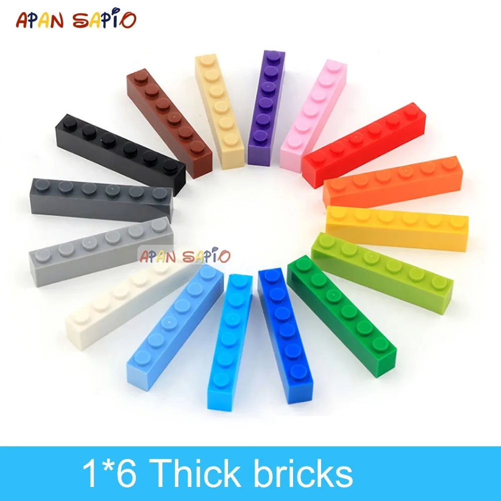 DIY Building Blocks Thick Figures Bricks 1x6 Dots 32PCS lot 16Color Educational Creative Compatible With Legoe Toys for Children
DIY Building Blocks Thick Figures Bricks 1x6 Dots 32PCS lot 16Color Educational Creative Compatible With Legoe Toys for Children