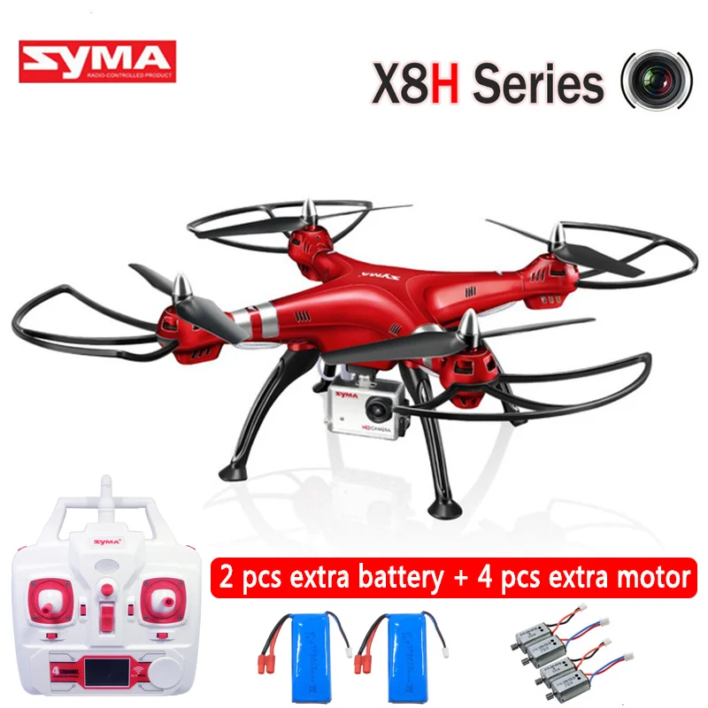 

Syma X8HG Drones 2.4G 4CH 6 Axis Quadcopter With 8MP HD Camera RC Dron RTF Or X8HW FPV Helicopters