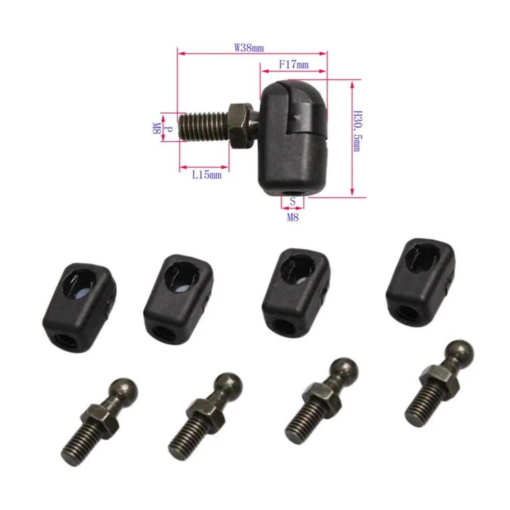 for Hyundai for Kia for Nissan or Most Car M8 4pcs Gas Struts Spring Lift Supports Damper Replacement Shocks Connector Bracket
for Hyundai for Kia for Nissan or Most Car M8 4pcs Gas Struts Spring Lift Supports Damper Replacement Shocks Connector Bracket