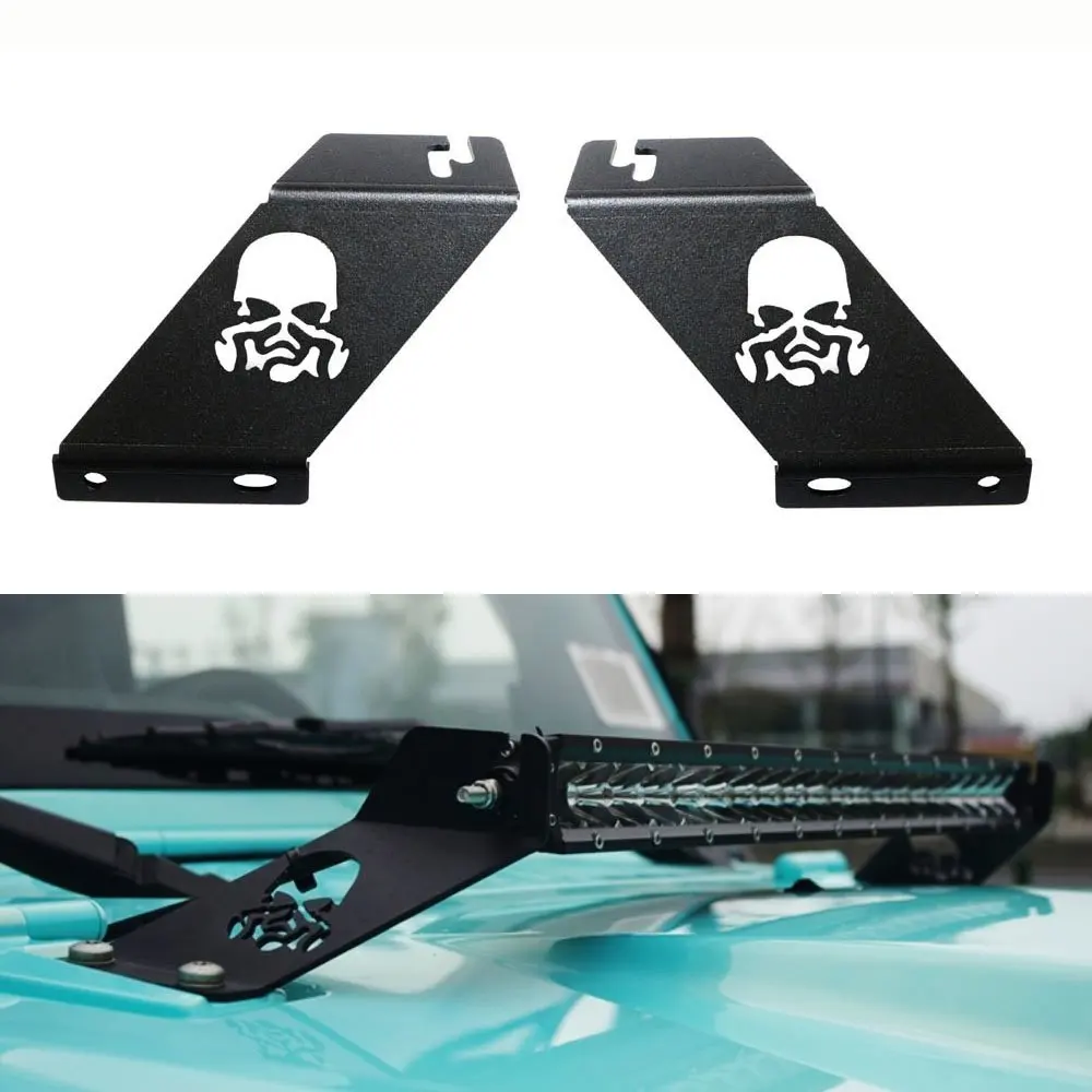 For 2007-up Jeep Wrangler JK LED Light Bar Skull Hood Mounting Brackets (Compatible with 20-22" Straight LED Work Light Bar)
For 2007-up Jeep Wrangler JK LED Light Bar Skull Hood Mounting Brackets (Compatible with 20-22" Straight LED Work Light Bar)