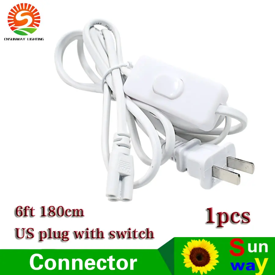 T8 Connectors 6ft 1.8m US Plug 3 pin Wires Connecting Cable Connector with Switch for T5 Integrated Led Tubes Lamps Lighting
T8 Connectors 6ft 1.8m US Plug 3 pin Wires Connecting Cable Connector with Switch for T5 Integrated Led Tubes Lamps Lighting