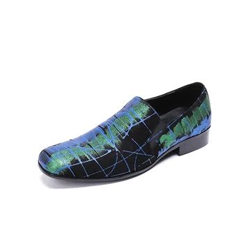 NX019 New Pattern Black And Blue Leather Oxford Shoes Men Formal Dress Shoes Square Toe Suede Wedding Italian Shoes
NX019 New Pattern Black And Blue Leather Oxford Shoes Men Formal Dress Shoes Square Toe Suede Wedding Italian Shoes