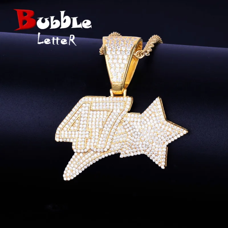 Number combination with Star Necklace & Pendants Gold Silver Color Iced Cubic Zircon Men's Hip hop Jewelry With Tennis Chain
Number combination with Star Necklace & Pendants Gold Silver Color Iced Cubic Zircon Men's Hip hop Jewelry With Tennis Chain