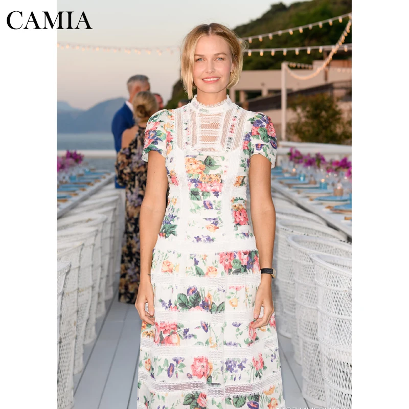 CAMIA vintage ZIM dress patchwork linen flower print beach dress high waist half sleeves women summer female 2019 new
CAMIA vintage ZIM dress patchwork linen flower print beach dress high waist half sleeves women summer female 2019 new