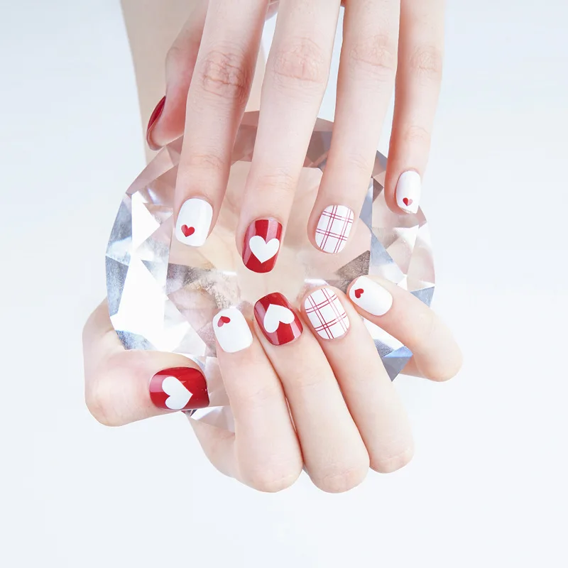 24pcs/set Fake Nails Lattice Grid Design Artificial French Multiple Colors False Nails Tips Press on Nails with Glue Sticker
24pcs/set Fake Nails Lattice Grid Design Artificial French Multiple Colors False Nails Tips Press on Nails with Glue Sticker