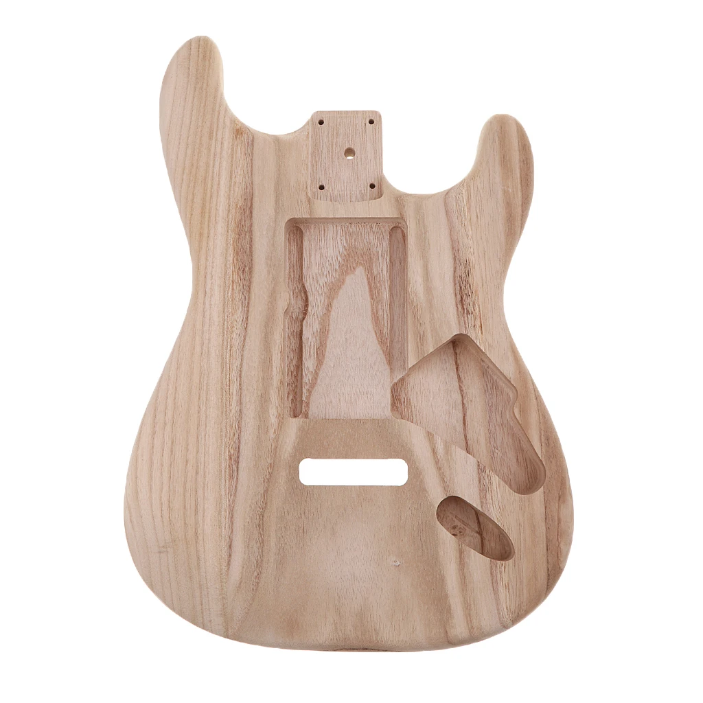 Handcrafted Sanding Electric Guitar Replacement Unfinished Body Guitar DIY Accessory Wood for Musical Stringed Instrument Guitar