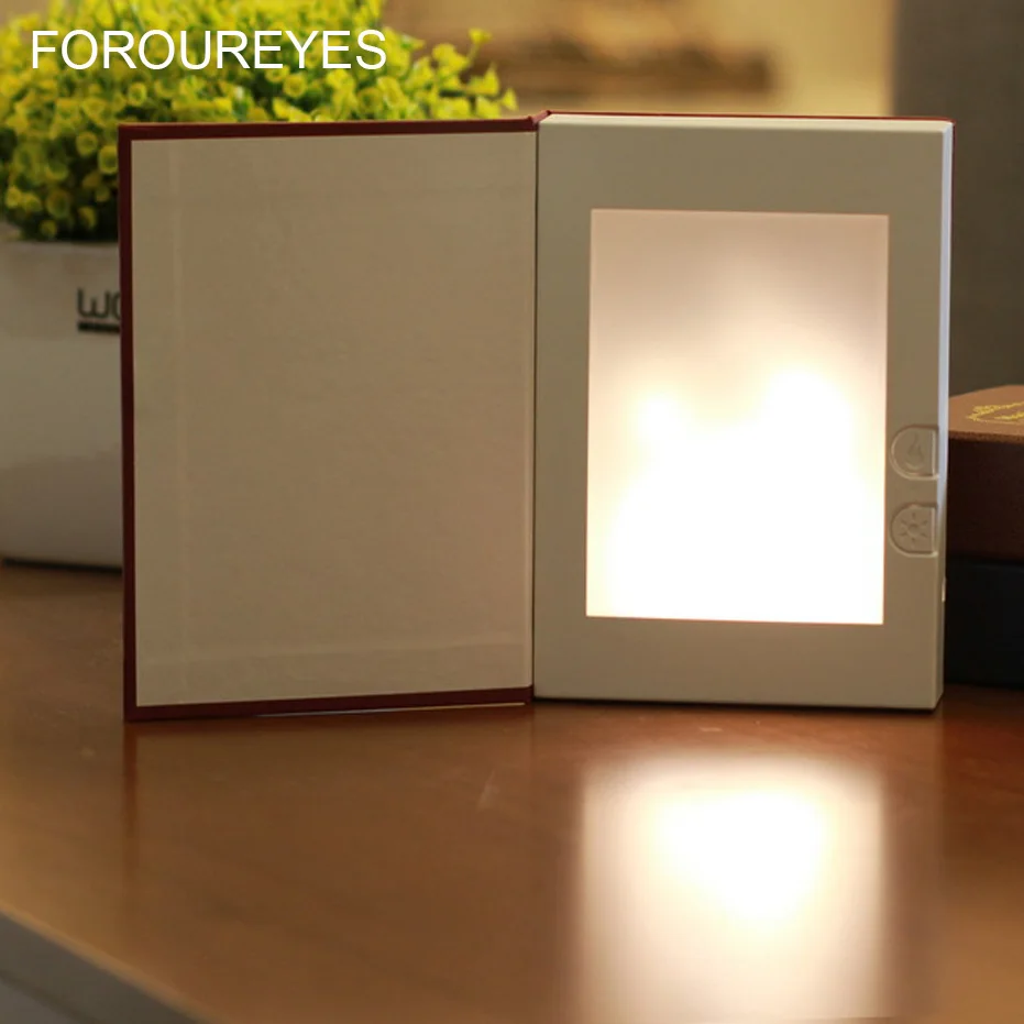 New LED Flame Book Lamp Table Lamps Night Lights battery magic warm flame lamp Bar restaurant decoration book light