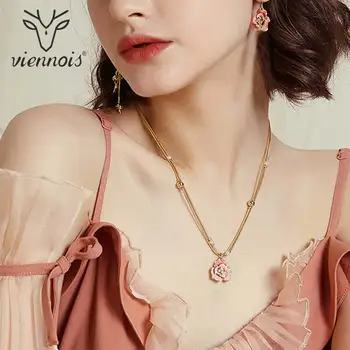 Viennois Fashion Jewelry Rose Gold Color Flower Rhinestone Pendant Necklace Crystal Gold Color Simulated Pearl Chain Necklaces
Viennois Fashion Jewelry Rose Gold Color Flower Rhinestone Pendant Necklace Crystal Gold Color Simulated Pearl Chain Necklaces