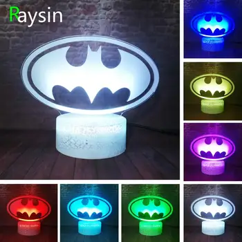 DC Justice League Batman Symbol AA Battery 7 Color Auto Crack Change Night Light The Dark Knight Desk Table Decor Lamp Boys Gift
DC Justice League Batman Symbol AA Battery 7 Color Auto Crack Change Night Light The Dark Knight Desk Table Decor Lamp Boys Gift