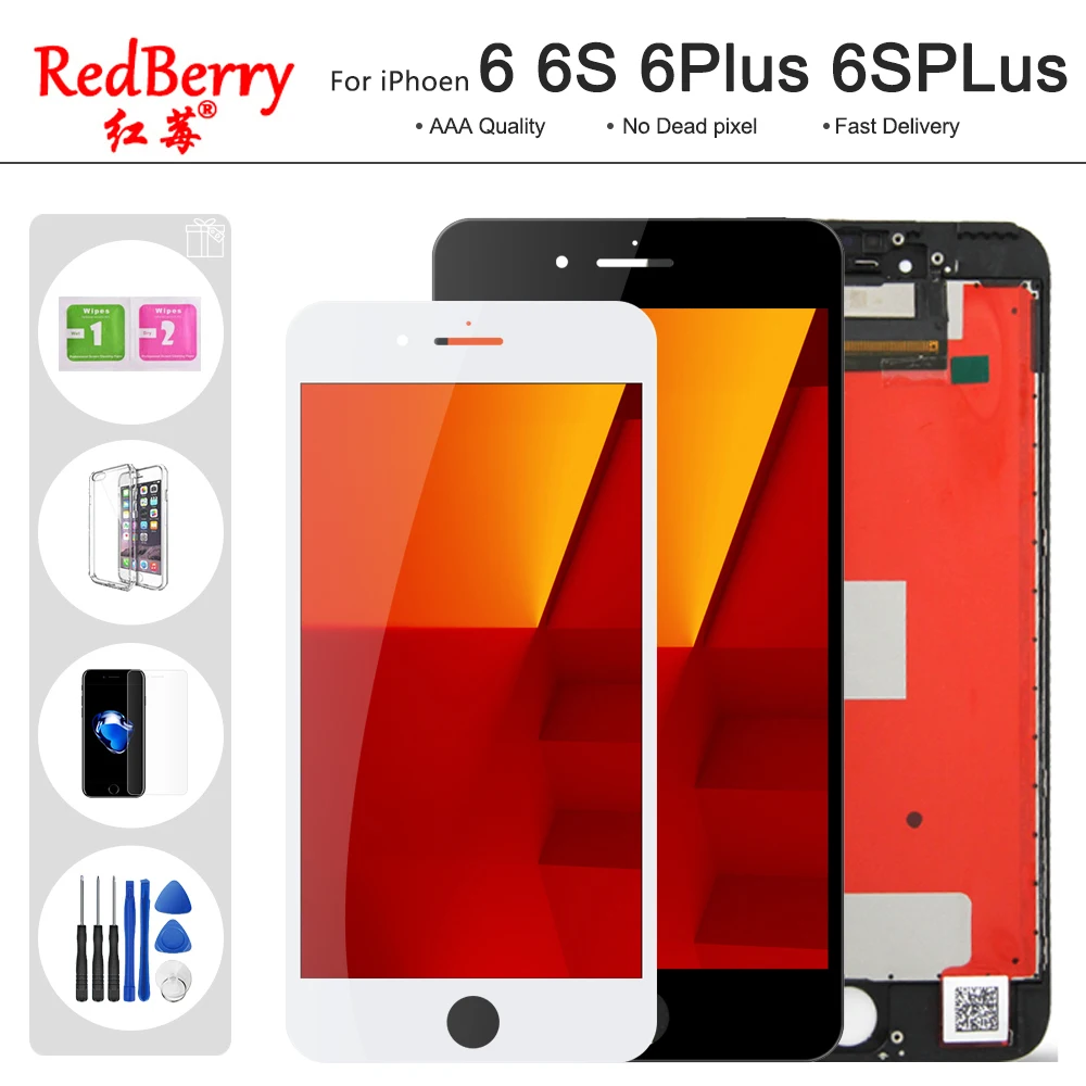 Redberry 100% Test AAA Touch Screen for iPhone 6s display 4S 6 6p 6s 6s plusTouch Glass Digitizer Assembly Replacement+Gifts
Redberry 100% Test AAA Touch Screen for iPhone 6s display 4S 6 6p 6s 6s plusTouch Glass Digitizer Assembly Replacement+Gifts