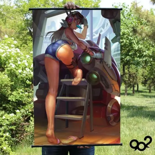 

Home Decor Poster Wall Scroll Painting Japan Anime Overwatch D.va Hip