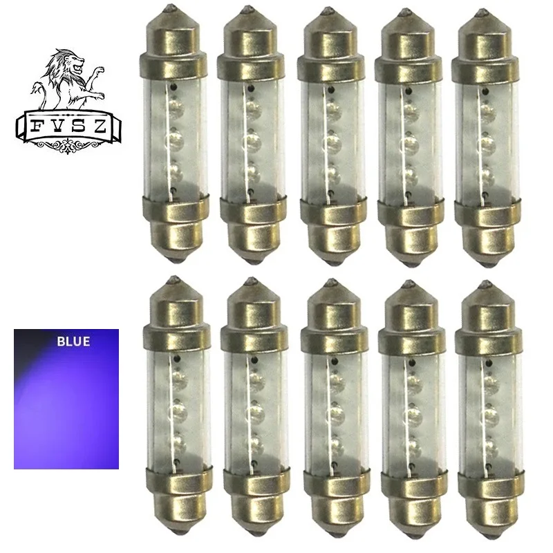 10Pcs Festoon-41mm C5W Car LED Blue SMD Light Bulb Super Bright 200 Lumens Replacement Trunk License Plate Lamps
10Pcs Festoon-41mm C5W Car LED Blue SMD Light Bulb Super Bright 200 Lumens Replacement Trunk License Plate Lamps
