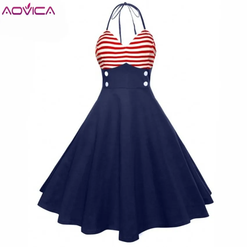 Aovica Vintage 50s Red Striped Elegant Dress Button Sleeveless Party Dresses A Line Rockabilly Retro Robe Pin Up Vestido New
Aovica Vintage 50s Red Striped Elegant Dress Button Sleeveless Party Dresses A Line Rockabilly Retro Robe Pin Up Vestido New