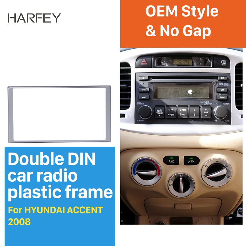Harfey 2 Din Fantastic Car Radio Fascia for HYUNDAI ACCENT 2008 Audio Player Trim Installation Panel Frame Dash Bezel Kit
Harfey 2 Din Fantastic Car Radio Fascia for HYUNDAI ACCENT 2008 Audio Player Trim Installation Panel Frame Dash Bezel Kit
