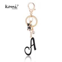 Llavero KOMi para mujer, Color dorado, letras de gato de lujo, llavero para mujer, llavero de aleación para coche, llavero para hombre, joyería, regalos MI-001(China)