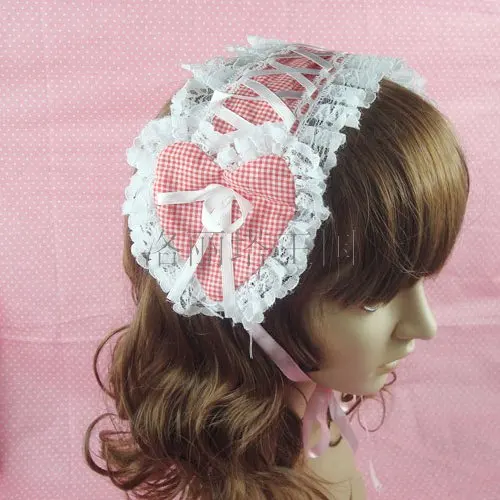 Princess sweet lolita hair accessory cos hair band cute lolita bonnet hairbands cosplay white lace with grid heart bow QWXJ01
Princess sweet lolita hair accessory cos hair band cute lolita bonnet hairbands cosplay white lace with grid heart bow QWXJ01