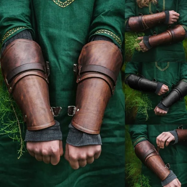Outdoor Arm Defense Leather Gloves Cosplay Costume Leather Buckle Shoes Cover Handmade Pair of Leather Bracers Armor Medieval Ad
Outdoor Arm Defense Leather Gloves Cosplay Costume Leather Buckle Shoes Cover Handmade Pair of Leather Bracers Armor Medieval Ad