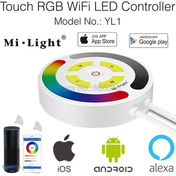 Milight DC12V -24V YL1 Touch Panel WiFi LED Controller Amazon Alexa Voice WiFi Wireless Smartphone APP Control for RGB LED Tape
Milight DC12V -24V YL1 Touch Panel WiFi LED Controller Amazon Alexa Voice WiFi Wireless Smartphone APP Control for RGB LED Tape