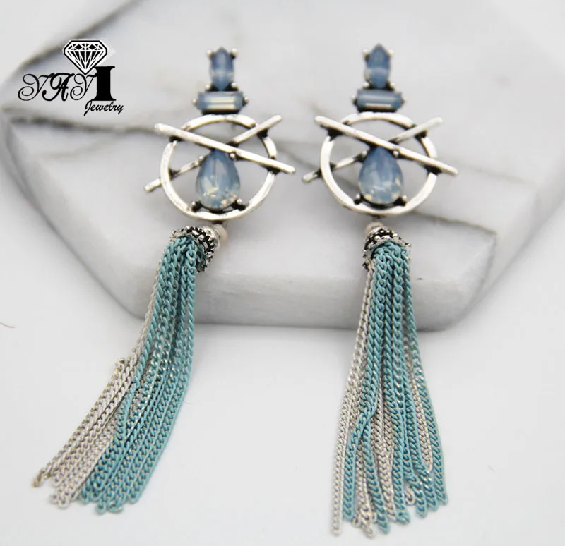 YaYi Jewelry Green Glass Rhinestone Dangle Crystal Earring Women's Ancient Silver Color Gem Long Tassels Earrings Gift 1285
YaYi Jewelry Green Glass Rhinestone Dangle Crystal Earring Women's Ancient Silver Color Gem Long Tassels Earrings Gift 1285