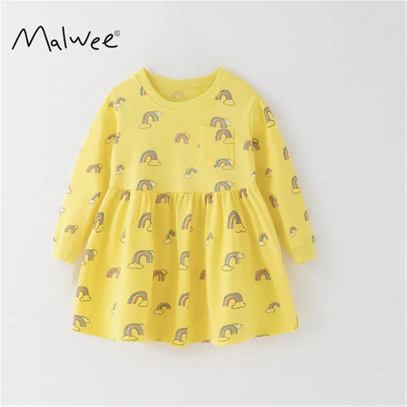2019 Long Sleeve Kids Girls Fall Autumn Spring Girls Clothes Full Rainbow Printing Yellow banana cute Children Dresses 2-7 Years
2019 Long Sleeve Kids Girls Fall Autumn Spring Girls Clothes Full Rainbow Printing Yellow banana cute Children Dresses 2-7 Years