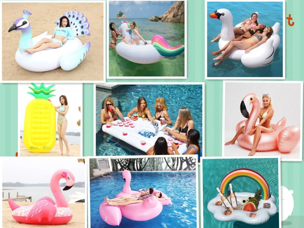11 Style Inflatable Pool Float Giant Swan Flamingo Floats Pineapple Unicorn Swimming Ring Air Mattress Water Toy boia piscina
11 Style Inflatable Pool Float Giant Swan Flamingo Floats Pineapple Unicorn Swimming Ring Air Mattress Water Toy boia piscina