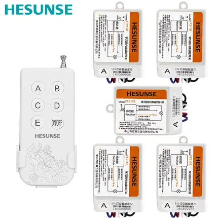 Free shipping Y-F211B 3105W 1N5 433mhz 5Ch Wireless Light Switch 220V 110V Remote Control Switch Control with Learning Code
Free shipping Y-F211B 3105W 1N5 433mhz 5Ch Wireless Light Switch 220V 110V Remote Control Switch Control with Learning Code