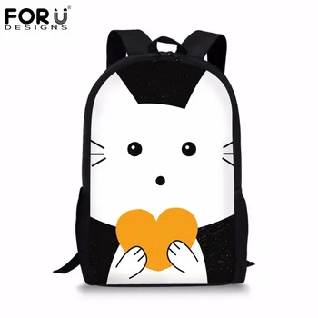 FORUDESIGNS Black Cute School Bags for Teenage Girls Animal Cartoon Cat Printing Women Canvas Children Backpack Kids School Bag
FORUDESIGNS Black Cute School Bags for Teenage Girls Animal Cartoon Cat Printing Women Canvas Children Backpack Kids School Bag
