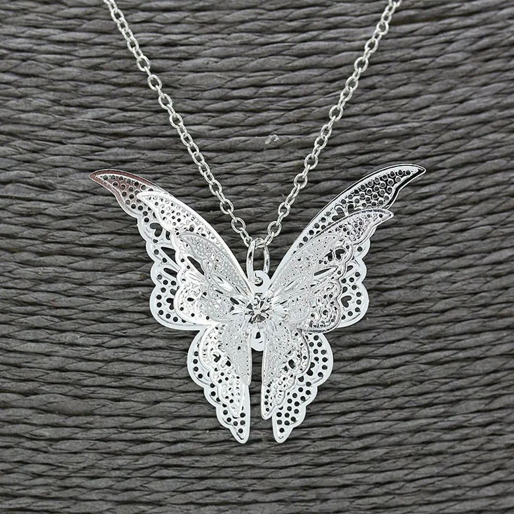 Lovely Women Lady Necklace Choker Pendientes Sliver Butterfly Pendant Exquisite Necklace Sweater Chain Necklace Oorbellen l0503
Lovely Women Lady Necklace Choker Pendientes Sliver Butterfly Pendant Exquisite Necklace Sweater Chain Necklace Oorbellen l0503