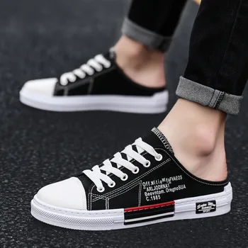 Explosion Summer breathable half canvas shoes men's lazy outdoor wear half drag fashion comfortable personitly men's shoes
Explosion Summer breathable half canvas shoes men's lazy outdoor wear half drag fashion comfortable personitly men's shoes