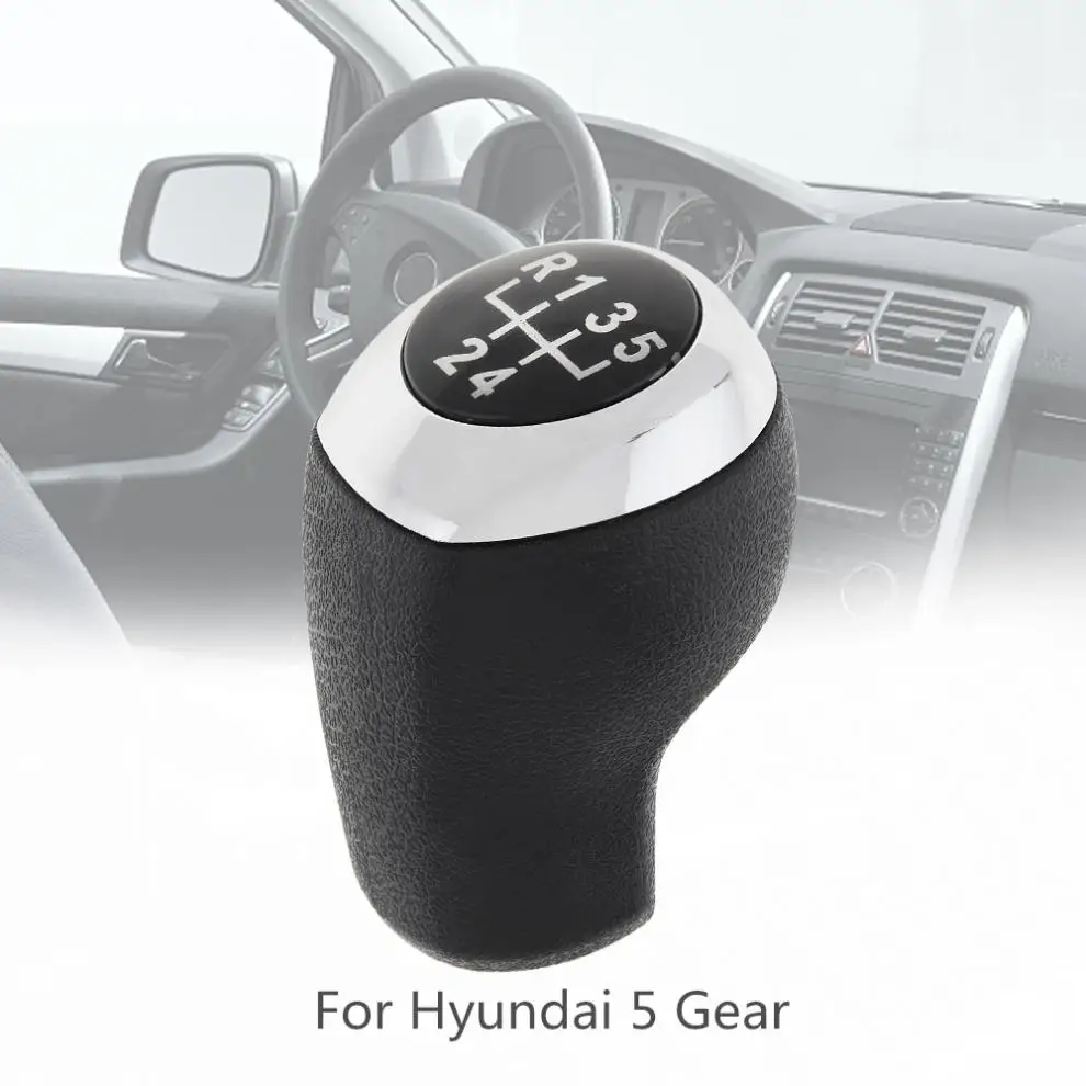 5 скоростей прочный хром ABS ручная ручка переключения передач для Hyundai Accent Solaris