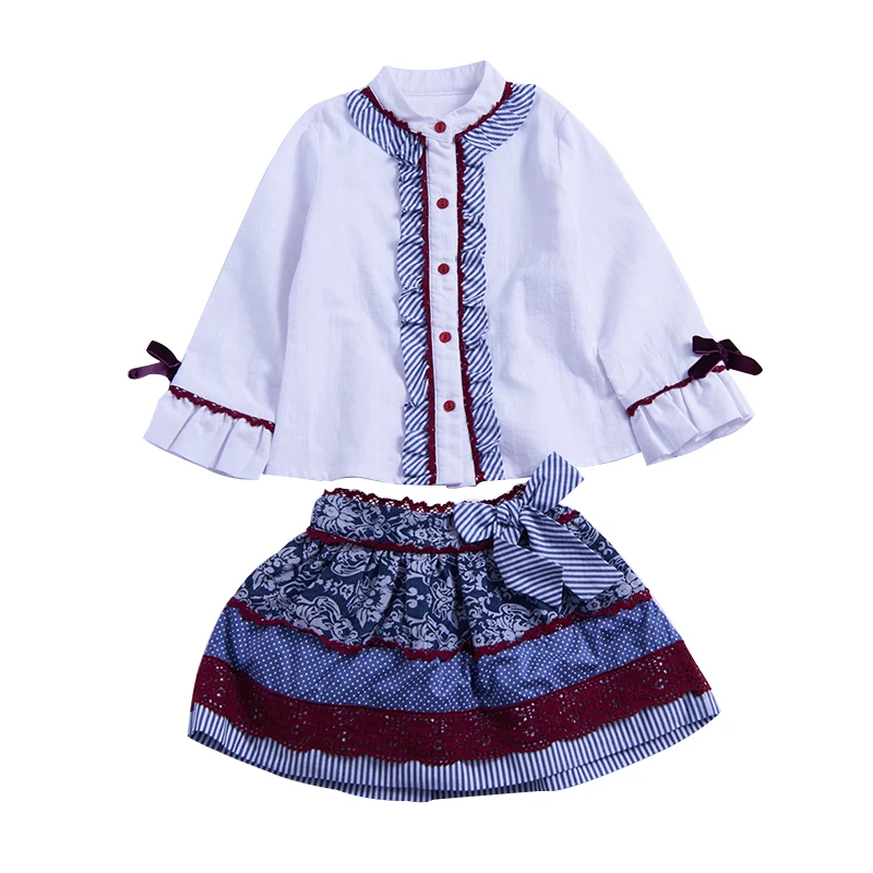 2019 Spring New Arrivals Cotton High Quality Children's Wear Spanish Fashion England Shirt+dress Set Birthday Princess Clothes
2019 Spring New Arrivals Cotton High Quality Children's Wear Spanish Fashion England Shirt+dress Set Birthday Princess Clothes