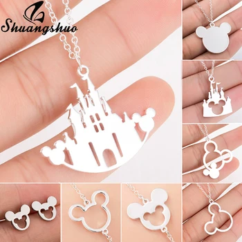 Shuangshuo Mickey Castle Pendants Necklaces Chian Choker For Women Necklace Stainless Steel Catroon Animal collier femme
Shuangshuo Mickey Castle Pendants Necklaces Chian Choker For Women Necklace Stainless Steel Catroon Animal collier femme