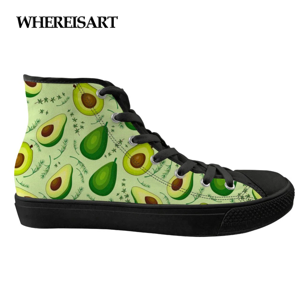 WHEREISART 3D Vivid Fruit Avocado Printing Brand Women Shoes Flats Classic High Top Canvas Casual Sneakers for Ladies Zapatos
WHEREISART 3D Vivid Fruit Avocado Printing Brand Women Shoes Flats Classic High Top Canvas Casual Sneakers for Ladies Zapatos