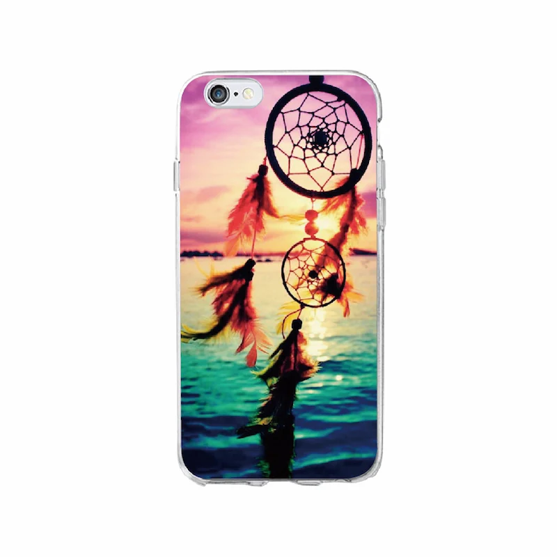 Coque Attrape rêve pour Iphone 5/5C/5S/6/6S/7/7 Plus/8/8 Plus/X/XS capteur de rêves amerindien culture amerindienne peuple indien perle tissage toile tissée en lin cauchemars mauvais rêves araignée