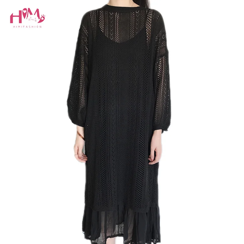 Summer Fashionable Korean Style Two Pieces Female Dress Chic Hollow Out Solid Knitting Blouse All-match Spaghetti Strap Dress
Summer Fashionable Korean Style Two Pieces Female Dress Chic Hollow Out Solid Knitting Blouse All-match Spaghetti Strap Dress