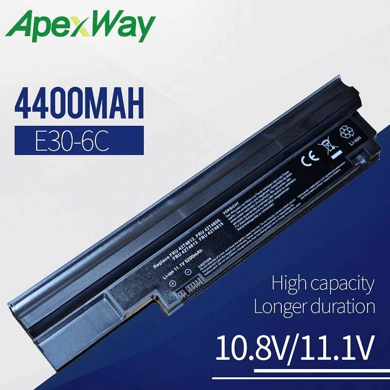 Аккумулятор для ноутбука LENOVO IdeaPad Edge 13 E30 E31 42T4806 42T4807 42T4812 42T4813 42T4814 42T4815 57Y4564 57Y4565, 4400 мАч, 11,1 В
Аккумулятор для ноутбука LENOVO IdeaPad Edge 13 E30 E31 42T4806 42T4807 42T4812 42T4813 42T4814 42T4815 57Y4564 57Y4565, 4400 мАч, 11,1 В