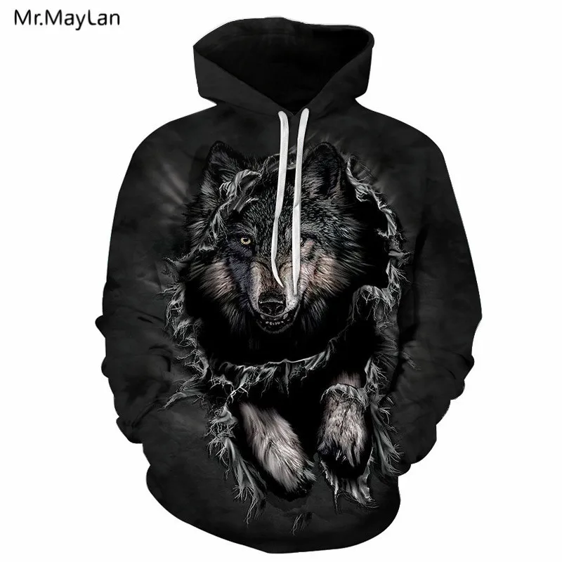 Mr.MayLan 2018 New Print Animal Wolf 3D Hooded Sweatshirt Black Man Hoodies Men Women Loose Funny Streetwear Pullover Outfits
Mr.MayLan 2018 New Print Animal Wolf 3D Hooded Sweatshirt Black Man Hoodies Men Women Loose Funny Streetwear Pullover Outfits
