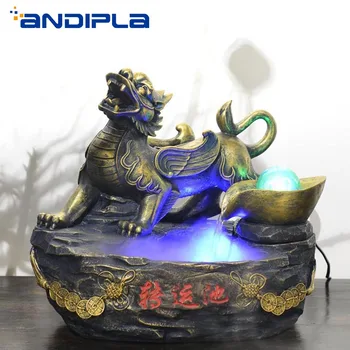 110V/220V Vintage Lucky Brave Troop Flowing Water Fountain Office Desktop Feng Shui Ornaments Creative Home Decor Business Gifts
110V/220V Vintage Lucky Brave Troop Flowing Water Fountain Office Desktop Feng Shui Ornaments Creative Home Decor Business Gifts